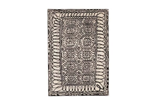Tapis Estambul Noir sur Blanc Nanimarquina